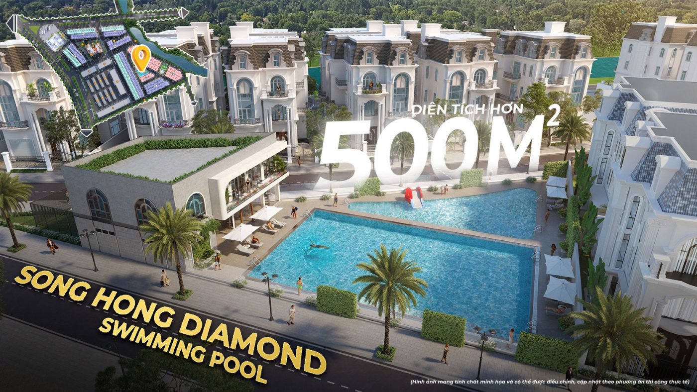 Tiện ích bể bơi tại Sông Hồng Diamond City