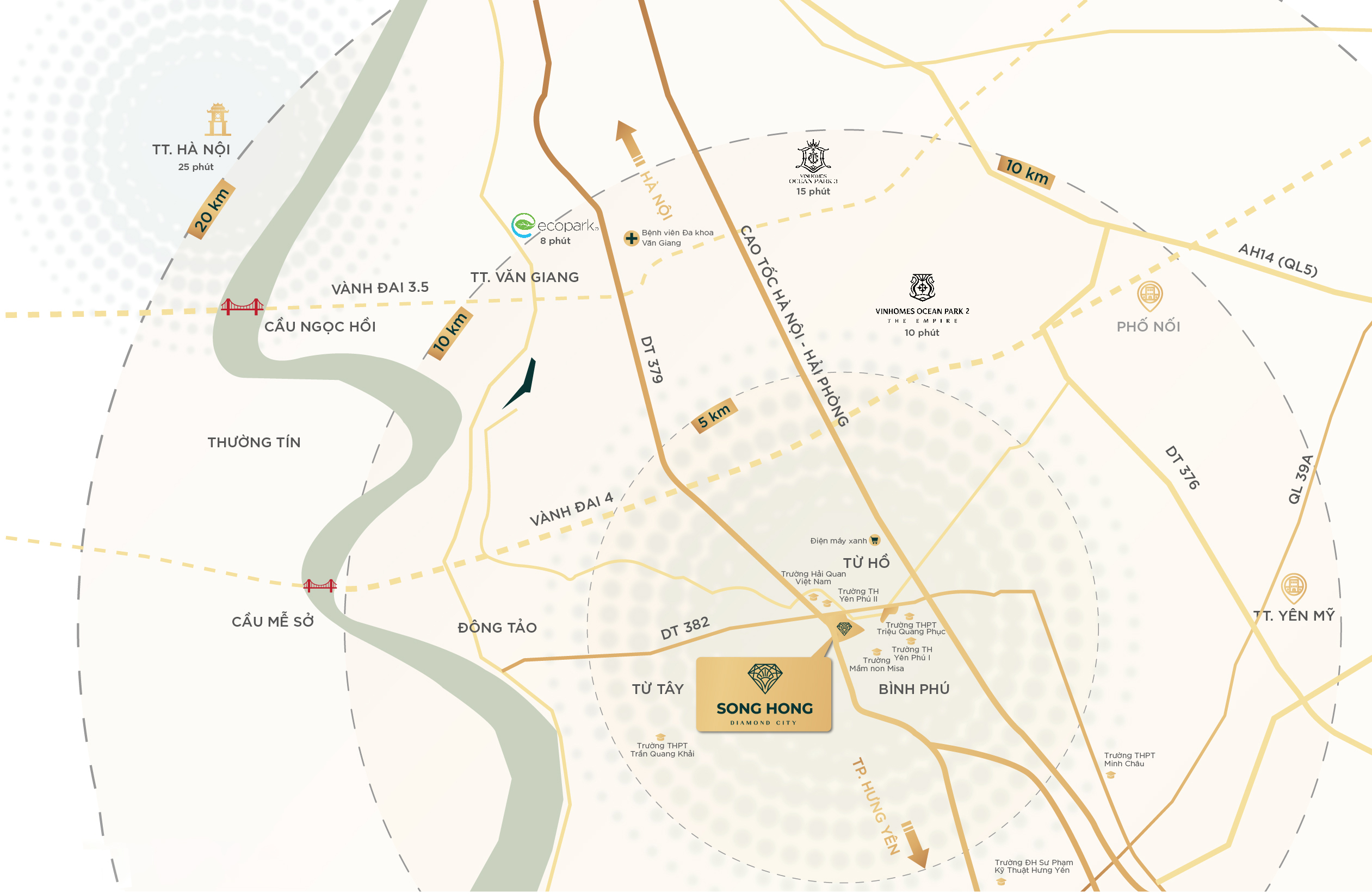 Vị trí Sông Hồng Diamond City