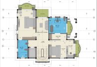 mặt bằng tầng 3 căn biệt thự tại Sông Hồng diamond City